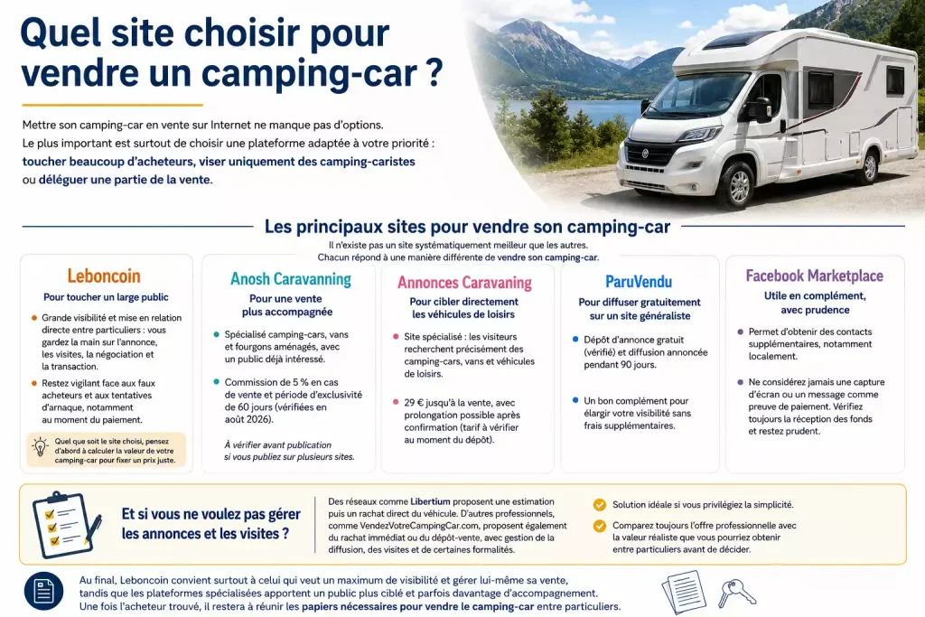 Les principaux sites pour vendre son camping-car