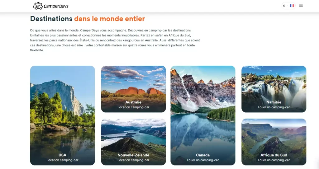 Comparer des loueurs dans plus de 35 pays