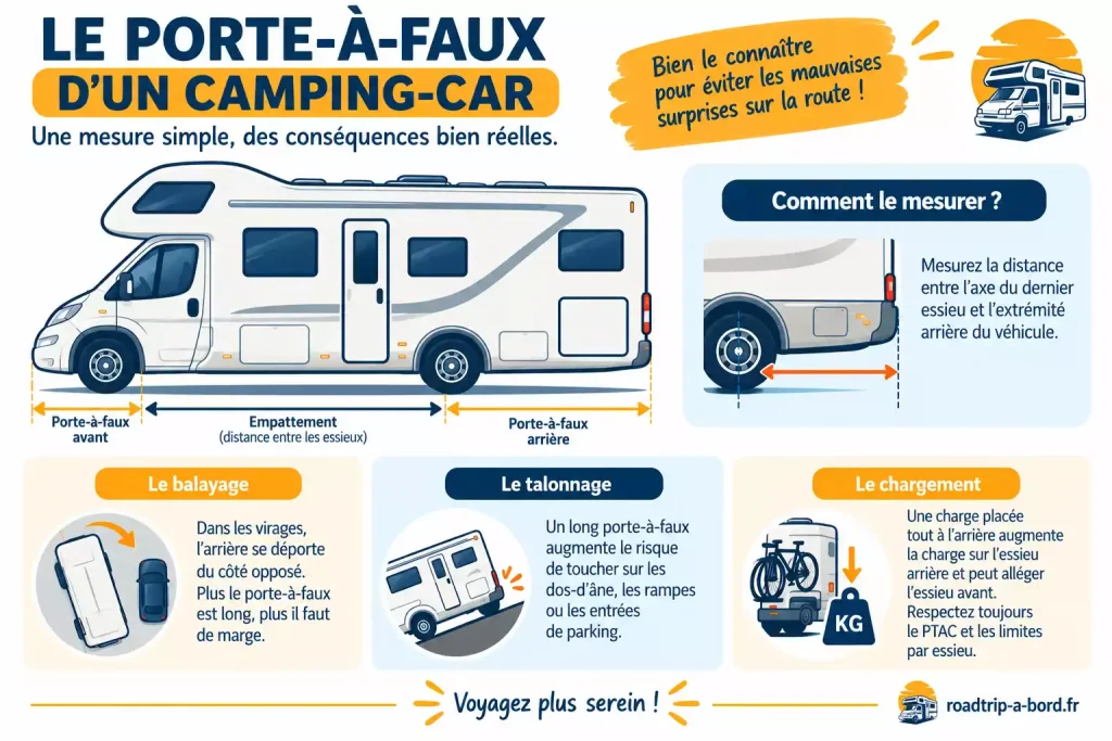 Qu’est-ce que le porte-à-faux d’un camping-car ?